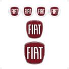 Kit Adesivos Fiat Doblo Emblemas Logo Vermelho - Genérico Kit Adesivos Fiat Doblo Emblemas Logo Vermelho - Genérico