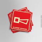 Kit Adesivos Fotoluminescente Alarme Sonoro 20cmx20cm Kit Adesivos Fotoluminescente Alarme Sonoro 20cmx20cm