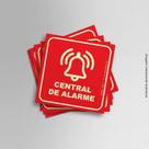 Kit Adesivos Fotoluminescente Central de alarme 15cmx15cm