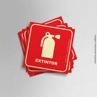 Kit Adesivos Fotoluminescente Extintor 20cmx20cm