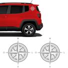 Kit Adesivos Jeep Renegade Bússola Rosa Dos Ventos Lateral