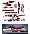 Kit Adesivos Jet Ski Sea Doo Gti 2008 Vermelho Casco Branco