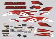 Kit Adesivos Jet Ski Sea Doo Gti 2008 Vermelho Casco Preto