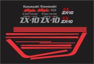 Kit Adesivos Kawasaki Ninja Zx-10 1989 Preta Zx1086p1