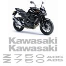 Kit Adesivos Kawasaki Z750 2010 Abs Emblemas Cinza Completo