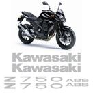Kit Adesivos Kawasaki Z750 2010 Abs Emblemas Prata Completo