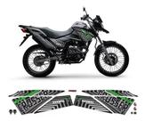 Kit Adesivos Lateral E Tanque Yamaha Crosser Xtz 150 Verde