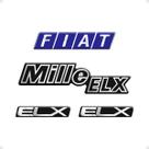 Kit Adesivos Lateral Traseiro Fiat Uno Mille Elx - Genérico Kit Adesivos Lateral Traseiro Fiat Uno Mille Elx - Genérico