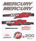 Kit Adesivos Mercury Proxs 200 Para Motor De Popa Optimax