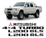 Kit Adesivos Mitsubishi L200 Gl 4x4 Turbo L200glt Kit Adesivos Mitsubishi L200 Gl 4x4 Turbo L200glt