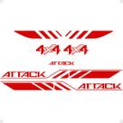 Kit Adesivos Nissan Frontier Attack 4x4 2021/ Vermelho Kit Adesivos Nissan Frontier Attack 4x4 2021/ Vermelho