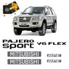 Kit Adesivos Pajero Sport V6 Flex Hpe Mitsubishi Resinados