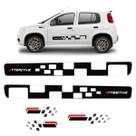 Kit Adesivos Para Fiat Uno Attractive 2011/2021 Faixas Preto