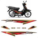 Kit Adesivos Para Moto Shineray Phoenix Xy50q Gold Completo Cor:MOTO PRETA