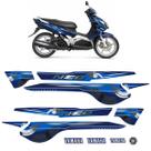 Kit Adesivos Para Yamaha Neo 115 2010 Moto Azul + Emblema