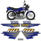 Kit Adesivos Para Yamaha RD 135 1998 Moto Azul Laterais