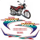 Kit Adesivos Para Yamaha Ybr 125 2001 Moto Vermelha Completo