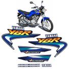 Kit Adesivos Para Yamaha Ybr 125 2003 Moto Azul Completo