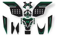 Kit Adesivos Protetor de Tanque Compatível Ninja 300 Verde Kit Adesivos Protetor de Tanque Compatível Ninja 300 Verde