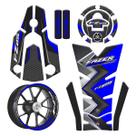 Kit Adesivos Protetores e Friso Yamaha Fazer FZ25 Azul