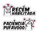 Kit Adesivos Recém Habilitada Paciência Pufavo Meme