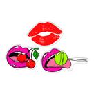 KIT Adesivos Resinados Boca Pop Art Decorativo