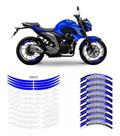 Kit Adesivos Roda Friso E Ploter Yamaha Fazer 250 Azul