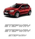 Kit Adesivos Sandero Stepway 2012 Lateral E Traseiro Prata