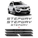 Kit Adesivos Sandero Stepway 2015 Grafite + Soleira Da Porta