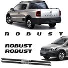 Kit Adesivos Saveiro Robust 17/19 Preto + Soleira Protetora
