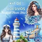 Kit Adesivos Scrapbook Biblia Journal Nautical Floral Blue Kit Adesivos Scrapbook Biblia Journal Nautical Floral Blue