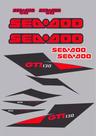 Kit Adesivos - Sea Doo Gti 130 Para Jet Ski (cor: Vermelho)