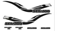 Kit Adesivos - Sea Doo Gti 155 Para Jet Ski Preto