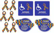 Kit Adesivos Símbolo Autista Pcd Vaga Carro Kit Adesivos Símbolo Autista Pcd Vaga Carro