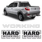 Kit Adesivos Strada Hard Working + Faixa Traseira Prata Kit Adesivos Strada Hard Working + Faixa Traseira Prata