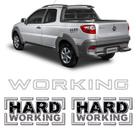 Kit Adesivos Strada Hard Working + Faixa Traseira Prata