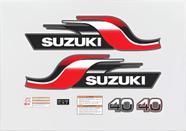 Kit Adesivos Suzuki 40 HP Compatível Motor de Popa Kit Adesivos Suzuki 40 HP Compatível Motor de Popa