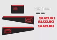 Kit Adesivos Suzuki 8HP compatível Motor de Popa