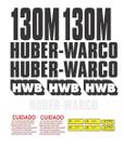 Kit Adesivos Vinil Automotivo compatível Huber-Warco 130M