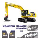 Kit Adesivos Vinil Compatível Komatsu HB205 Hybrid