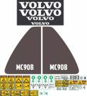 Kit Adesivos Volvo MC90B Compatível Mini Carregadeira Kit Adesivos Volvo MC90B Compatível Mini Carregadeira