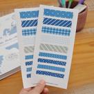 Kit Adesivos Washi Tapes Azuis Kit Adesivos Washi Tapes Azuis