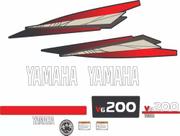 Kit Adesivos - Yamaha V6 200 Para Capô Do Motor De Popa Kit Adesivos - Yamaha V6 200 Para Capô Do Motor De Popa