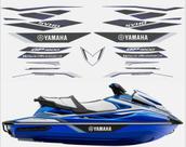 Kit Adesivos Yamaha Waverunner Gp 1800 2017 Azul