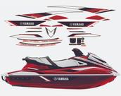 Kit Adesivos Yamaha Waverunner Gp 1800 Svho 2018 Vermelho