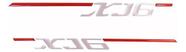 Kit Adesivos Yamaha Xj6 Resinados 30x2 Cms Branco R16 Cor Xj