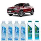 Kit aditivo radiador bio coolant concentrado azul + agua desmineralizada - fiat toro - r1922