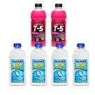 Kit Aditivo Radiador Concentrado Rosa 2L Água Desmineralizada Deionizada 4L