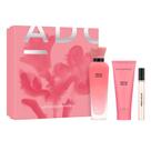 Kit adolfo dominguez água fresca fresia solar edp perfume feminino 120ml+edp 10ml+creme corporal 75ml