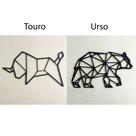 Kit Adornos De Parede Touro E Urso - Quadro decorativo - Cor: Preto